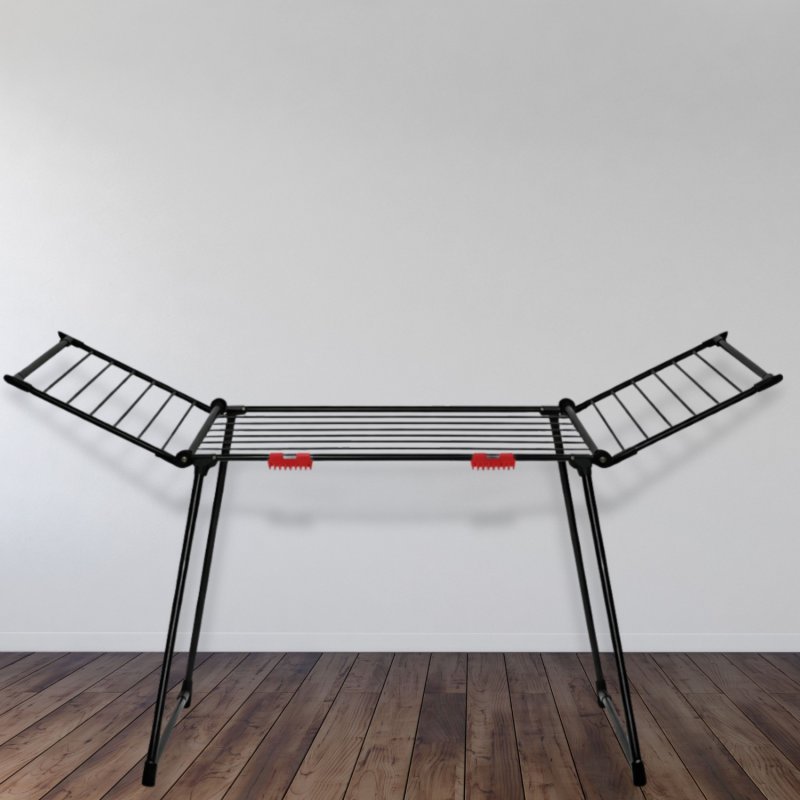 Suszarka na pranie składana + Zawieszki do skarpet Czarna