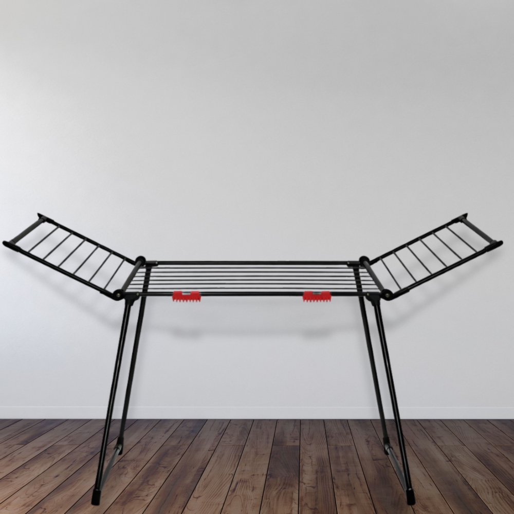 Suszarka na pranie składana + Zawieszki do skarpet Czarna