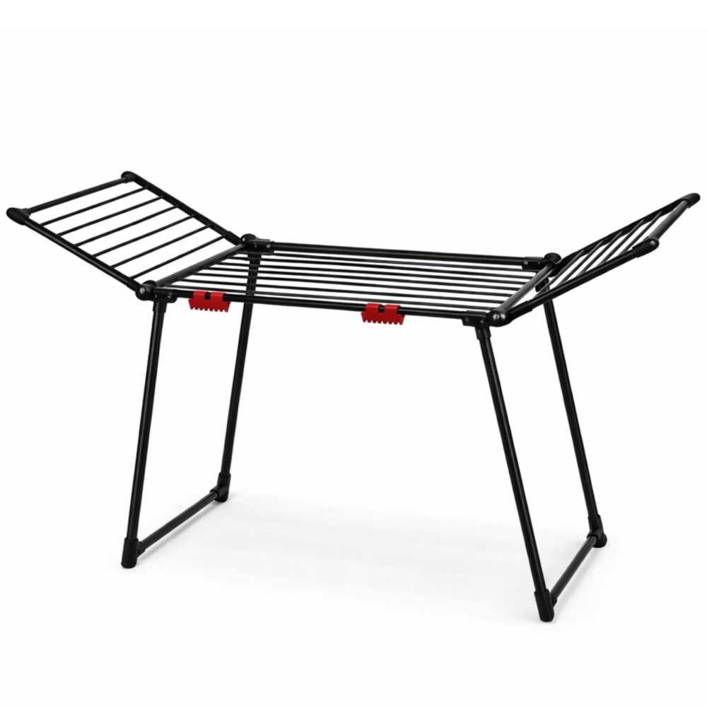 Suszarka na pranie składana + Zawieszki do skarpet Czarna