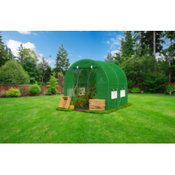 Tunel foliowy ogrodowy szklarnia z metalowym stelażem Zielony 2x2x2m