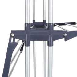 Suszarka na pranie 3-poziomowa na kółkach składana Szara