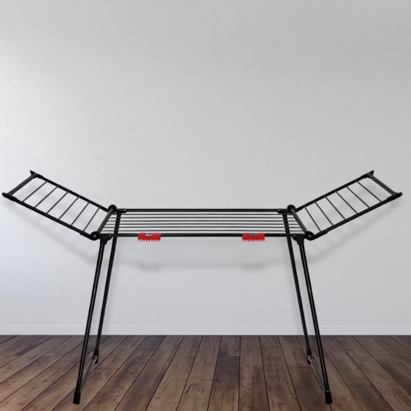 Suszarka na pranie składana + Zawieszki do skarpet Czarna