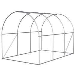 Tunel foliowy ogrodowy szklarnia z metalowym stelażem Biały 2x3,5x2m