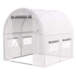 Tunel foliowy ogrodowy szklarnia z metalowym stelażem Biały 2x2x2m