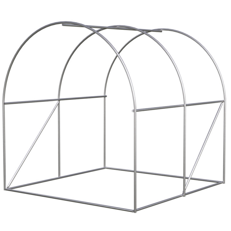 Tunel foliowy ogrodowy szklarnia z metalowym stelażem Biały 2x2x2m