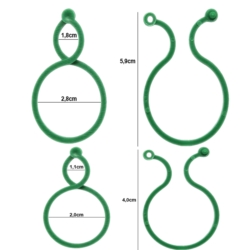 Uchwyty do mocowania roślin 40 sztuk (15 dużych + 25 małych)