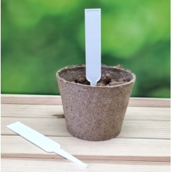 Wbijane etykiety do roślin wąskie Białe 10 sztuk