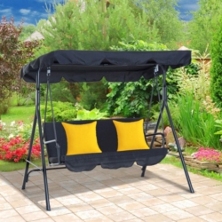 Huśtawka ogrodowa 3-osobowa z daszkiem + 2 Poduszki
