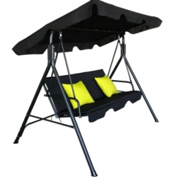 Huśtawka ogrodowa 3-osobowa z daszkiem + 2 Poduszki