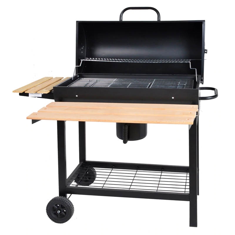 Grill węglowy ogrodowy z kółkami i pokrywą XXL