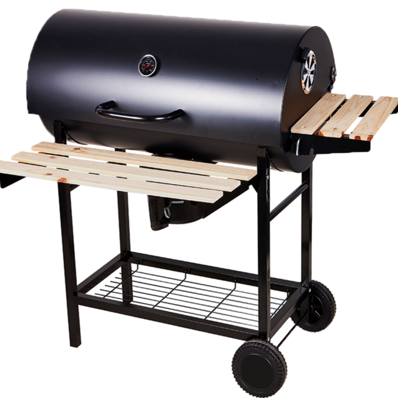 Grill węglowy ogrodowy z kółkami i pokrywą XXL