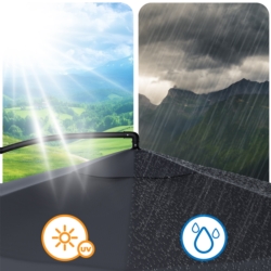 Parasol ogrodowy na wysięgniku składany 350cm Grafitowy + Pokrowiec