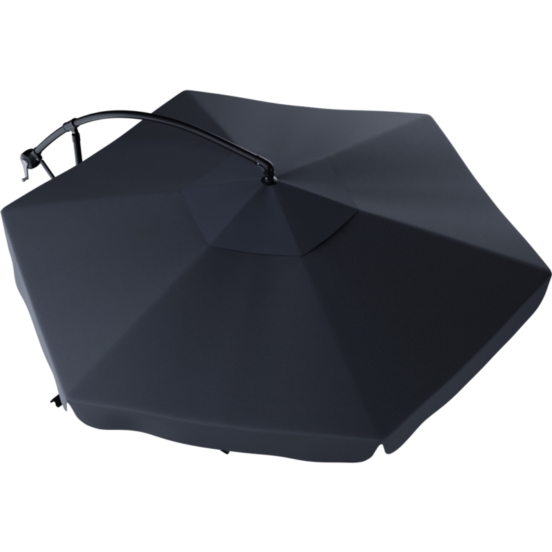 Parasol ogrodowy na wysięgniku składany 350cm Grafitowy + Pokrowiec