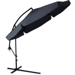 Parasol ogrodowy na wysięgniku składany 350cm Grafitowy + Pokrowiec