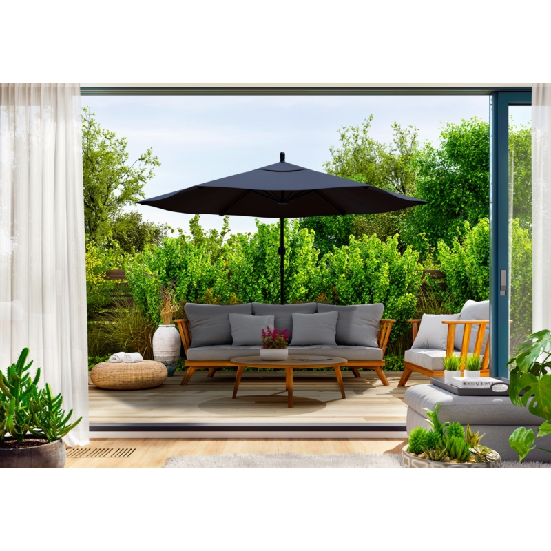 Parasol ogrodowy na wysięgniku składany 300cm Grafitowy + Pokrowiec