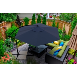Parasol ogrodowy na wysięgniku składany 300cm Grafitowy + Pokrowiec