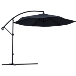 Parasol ogrodowy na wysięgniku składany 300cm Grafitowy + Pokrowiec