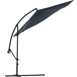 Parasol ogrodowy na wysięgniku składany 300cm Grafitowy + Pokrowiec