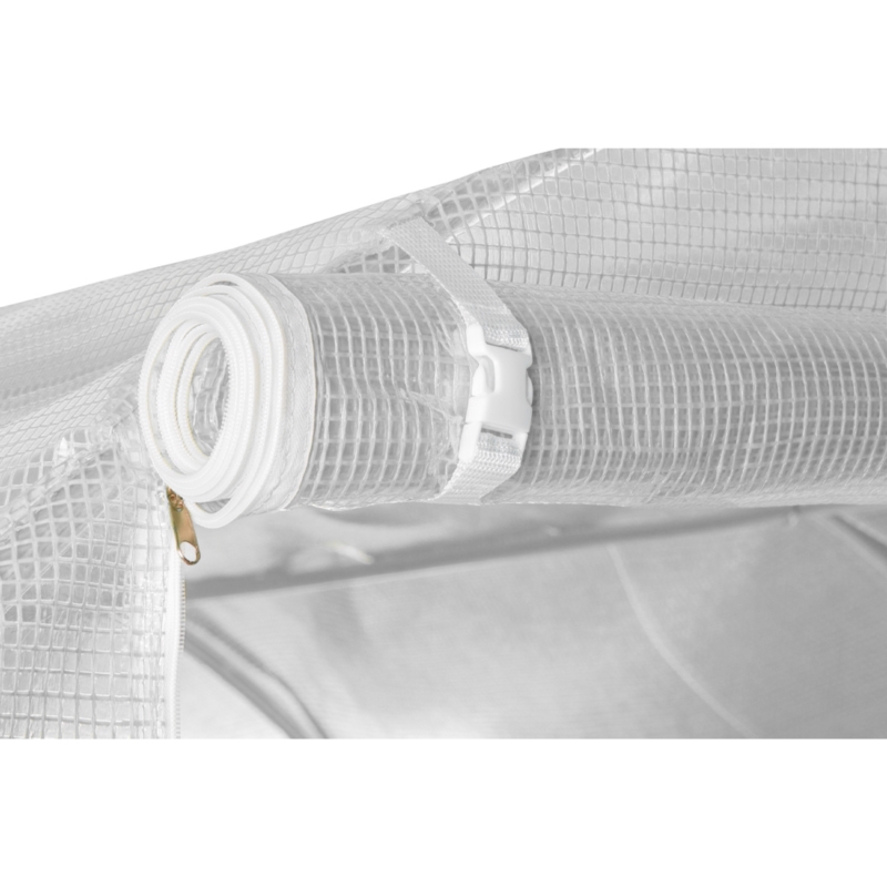 Tunel foliowy ogrodowy szklarnia z metalowym stelażem Biały 2x4,5x2m