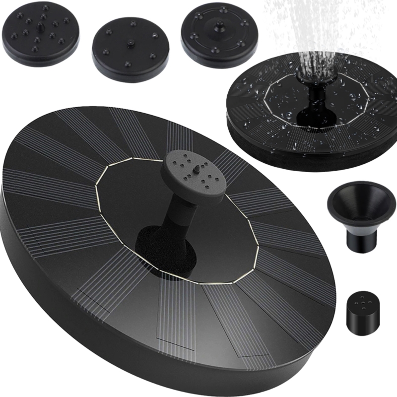 Fontanna solarna ogrodowa pływająca do oczka wodnego + Filtr