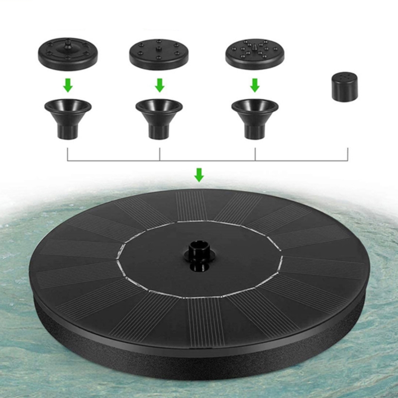 Fontanna solarna ogrodowa pływająca do oczka wodnego + Filtr
