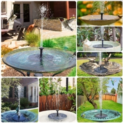 Fontanna solarna ogrodowa pływająca do oczka wodnego + Filtr