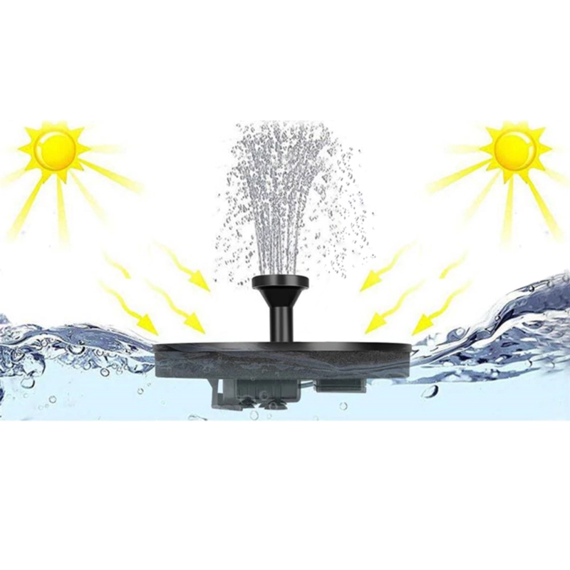 Fontanna solarna ogrodowa pływająca do oczka wodnego + Filtr