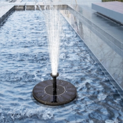 Fontanna solarna ogrodowa pływająca do oczka wodnego + Filtr