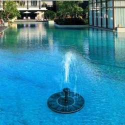 Fontanna solarna ogrodowa pływająca do oczka wodnego + Filtr