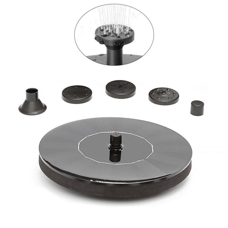 Fontanna solarna ogrodowa pływająca do oczka wodnego + Filtr