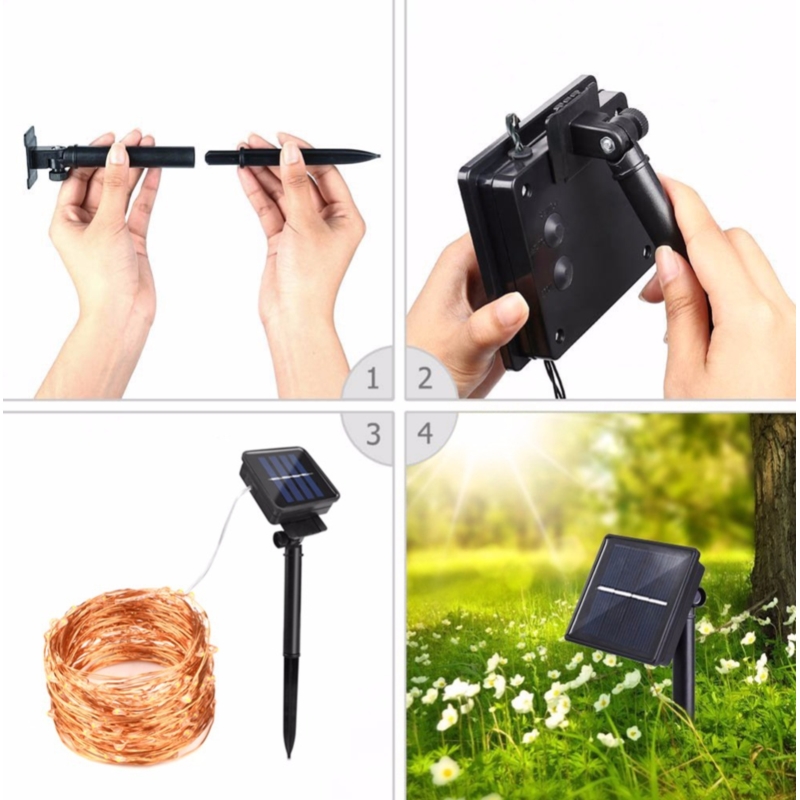 Girlanda solarna ogrodowa Drucik 100 LED