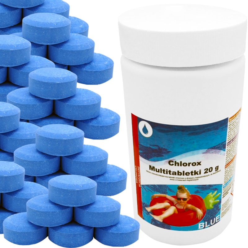 Tabletki chlor do basenu wielofunkcyjne multichlor 1kg/20g