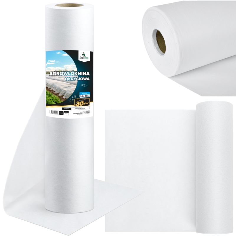 Agrowłóknina zimowa okryciowa biała 1,6x50m 30g/m2