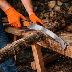 Piła ręczna do cięcia gałęzi i drewna z hakiem i możliwością zwieszenia 38cm