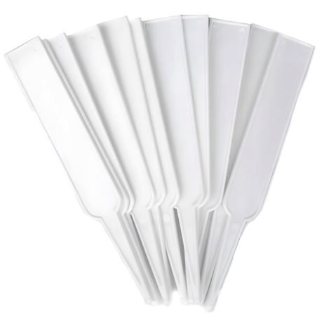 Wbijane etykiety do roślin wąskie Białe 100 sztuk