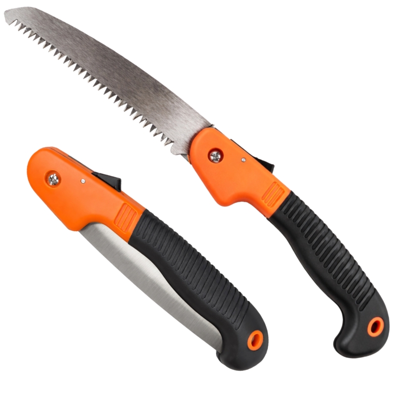 Piła ręczna do cięcia gałęzi i drewna prosta, składana gałęziówka 18cm