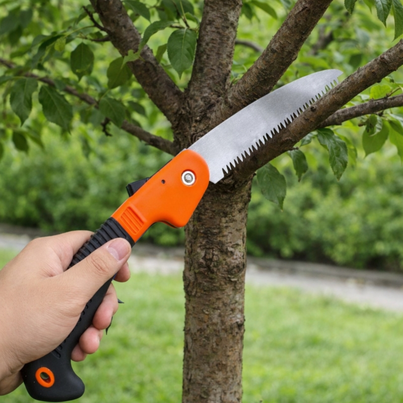 Piła ręczna do cięcia gałęzi i drewna prosta, składana gałęziówka 18cm