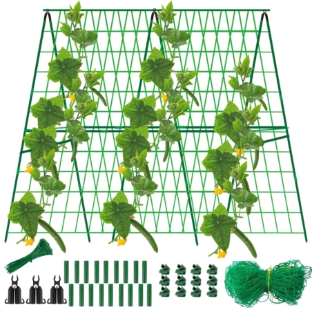 Stelaż do ogórków i pomidorów z tyczek ogrodowych 11mm 120x80cm