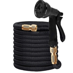 Wąż ogrodowy rozciągliwy 1/2" 45m + Złączki mosiężne + Pistolet zraszacz + Uchwyt i worek do przechowywania