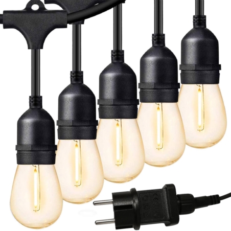 Girlanda ogrodowa Żarówki Jarzeniowe 20 LED