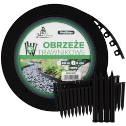 Obrzeże trawnikowe ogrodowe 6cm 20m + 40 Kotew
