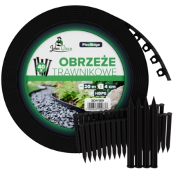 Obrzeże trawnikowe ogrodowe 4cm 20m + 40 Kotew