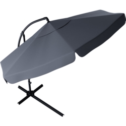 Parasol ogrodowy na wysięgniku składany 350cm Szary + Pokrowiec