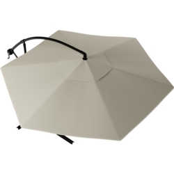 Parasol ogrodowy na wysięgniku składany 300cm Kremowy + Pokrowiec