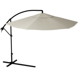 Parasol ogrodowy na wysięgniku składany 300cm Kremowy + Pokrowiec