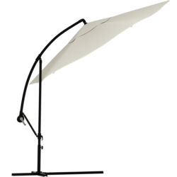 Parasol ogrodowy na wysięgniku składany 300cm Kremowy + Pokrowiec