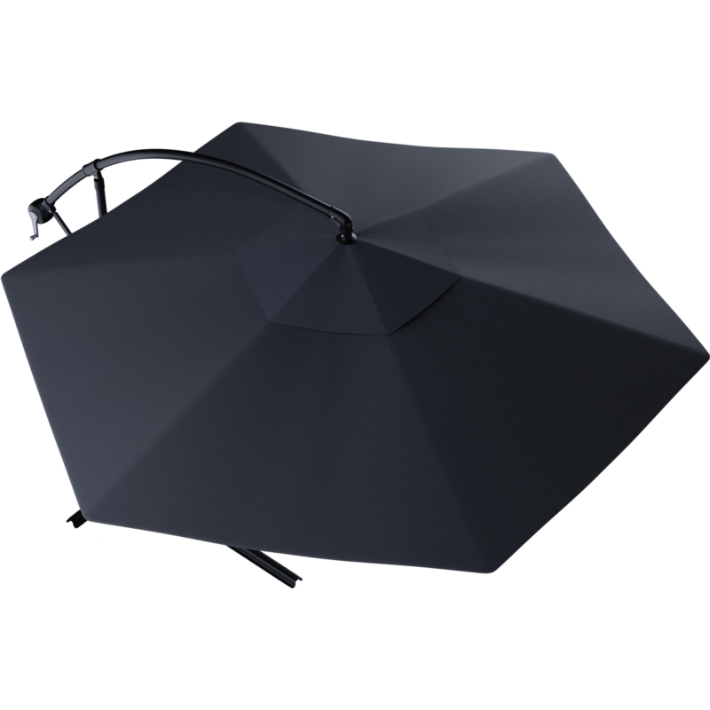 Parasol ogrodowy na wysięgniku składany 300cm Grafitowy + Pokrowiec