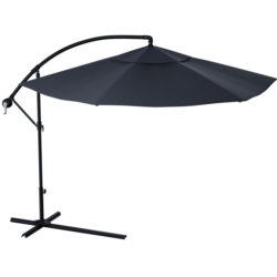 Parasol ogrodowy na wysięgniku składany 300cm Grafitowy + Pokrowiec