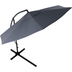 Parasol ogrodowy na wysięgniku składany 300cm Szary + Pokrowiec