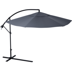 Parasol ogrodowy na wysięgniku składany 300cm Szary + Pokrowiec